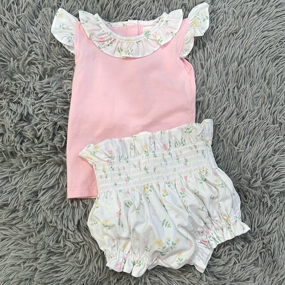 Cecil & Lou Smocked Diaper Set